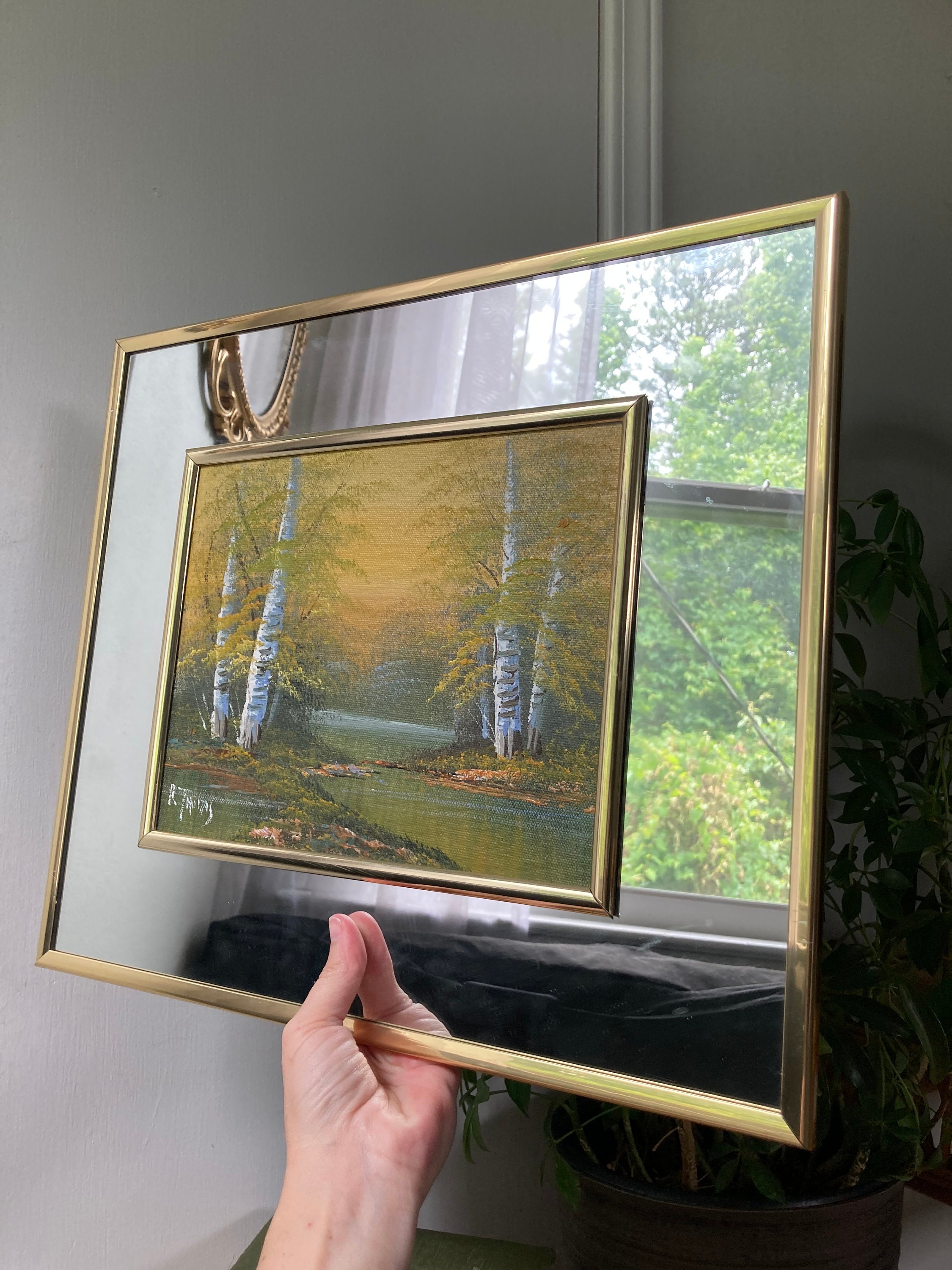 Oil Painting With Mirror Frame. B1908 - Etsy