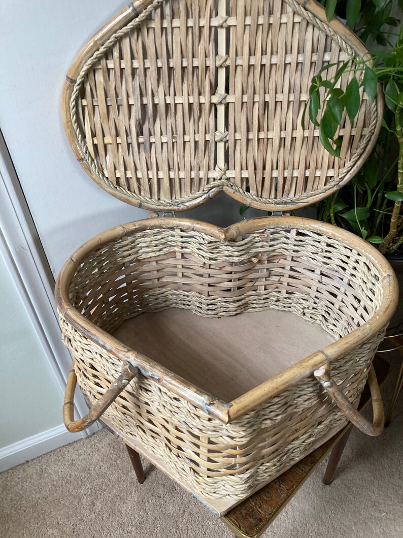 Heart Shaped Picnic Basket Etsy