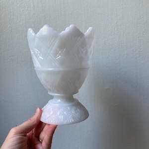 Milk glass compote