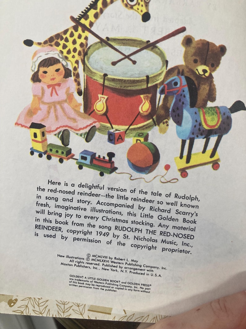 Rudolph Little Golden Book - Etsy
