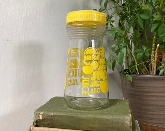 Yellow Glass Juice Container 