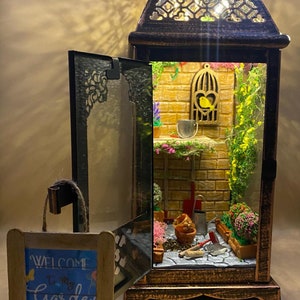 The Greenhouse Metal-glass Lantern Diorama Made to Order - Etsy