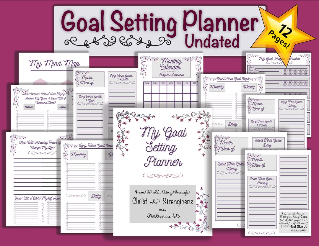 Goal Setting Planner Digital Download - Etsy