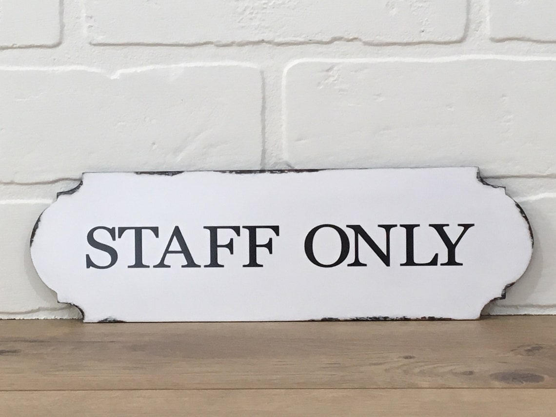 Staff Only Sign Office Decor Office Sign Rustic Office Etsy