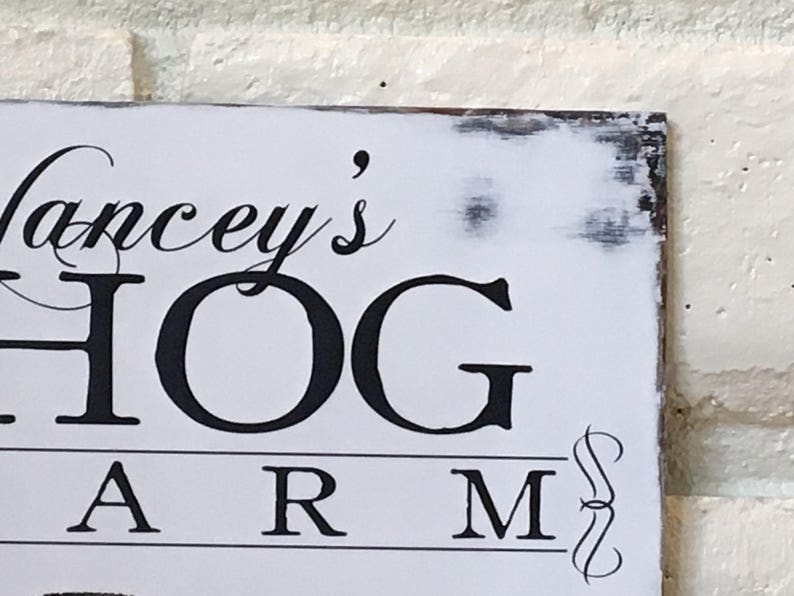 Hog Farm Sign Pig Decor Vintage Pig Sign Hog Farm Signs Etsy