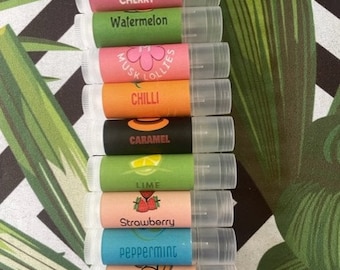 FLAVOURED LIP BALM Stick - Moisturising Natural Lip Gloss - Choose your flavour!! Free Postage