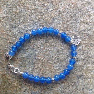 Natural Blue Agate Bracelet