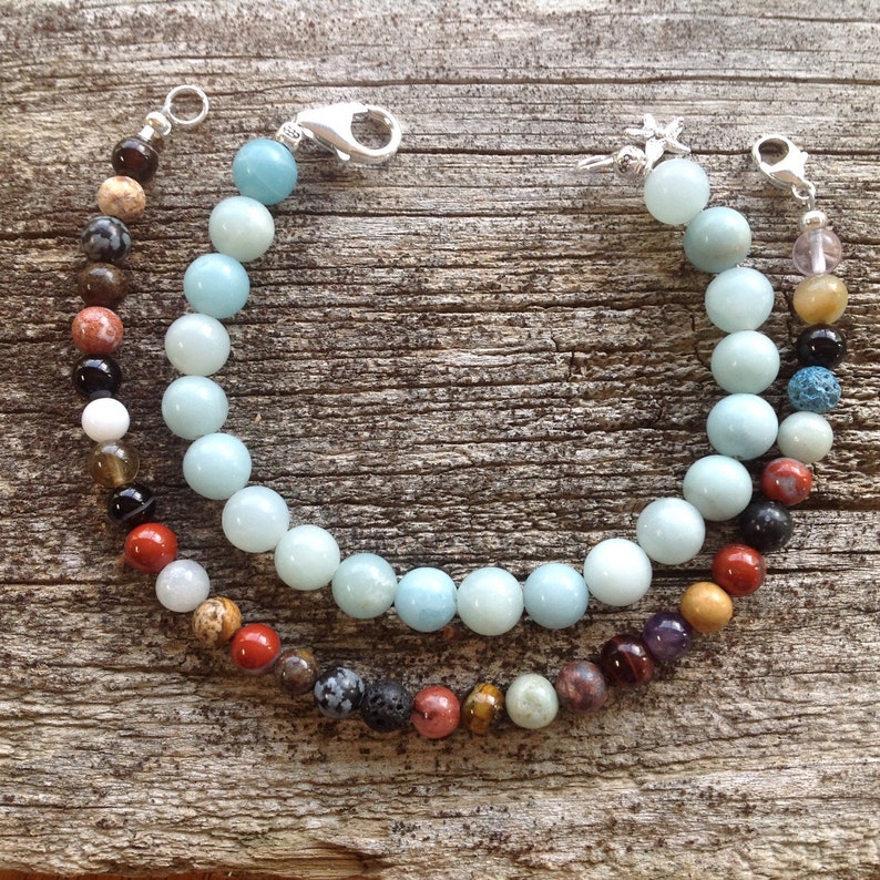 SDB Martia Fine Stone Bracelet - Amazonite/Silver main image 1