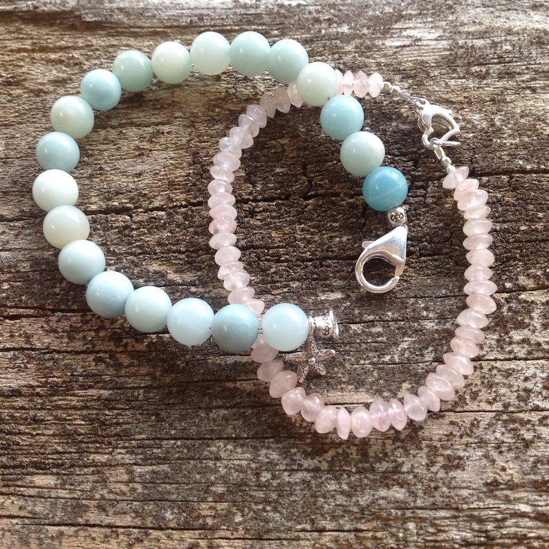 SDB Martia Fine Stone Bracelet - Amazonite/Silver