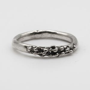 Irregular Sterling Silver 925 Ring - Thick Sculptural Stacking Band