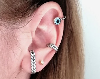 Silver 925 Braid Conch Ear Cuff No Piercing