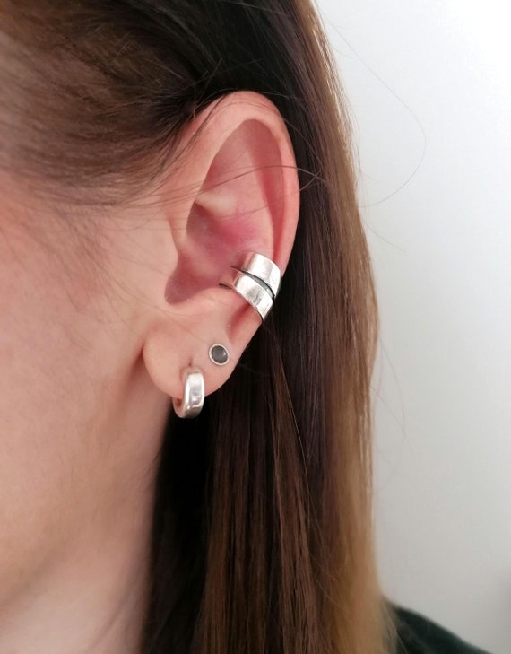 Conch Ear Cuff Sterling Silver 925 Chunky Earring