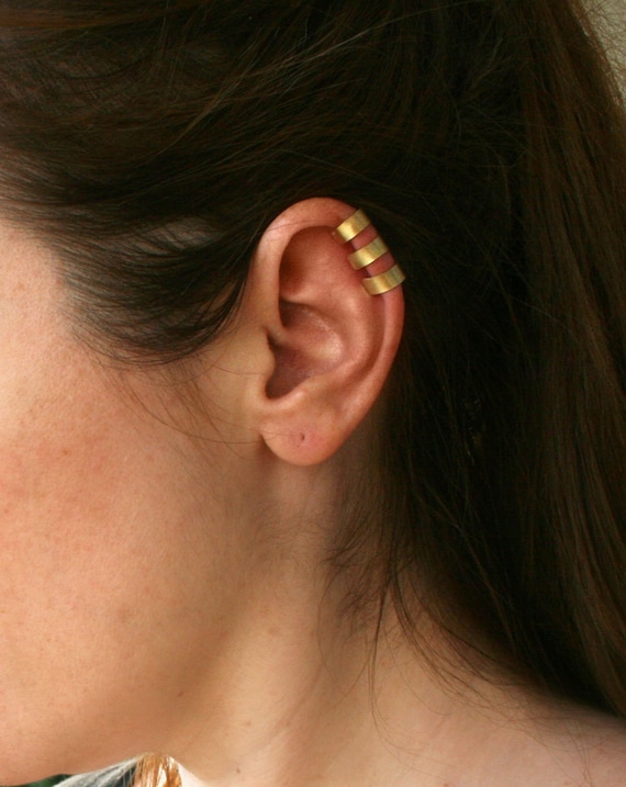 Ear Cuff No Piercing Gold Brass Ear Wrap Cartilage Earring Ear