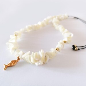 Natural Freshwater Shell Chip Necklace Summer Jewelry Modern Chocker