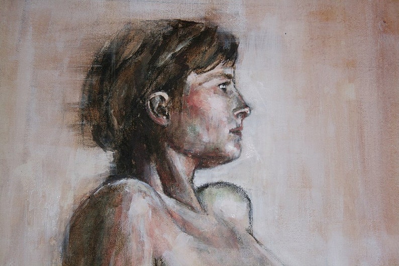Dessin Au Fusain De Nu Féminin - École Des Beaux-Arts - Recto Verso - Œuvre Artistique