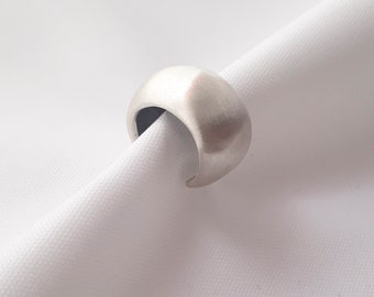 Silver 925 Chunky Conch Ear Cuff, No Piercing, Bulky Earrings, Modern Jewellery