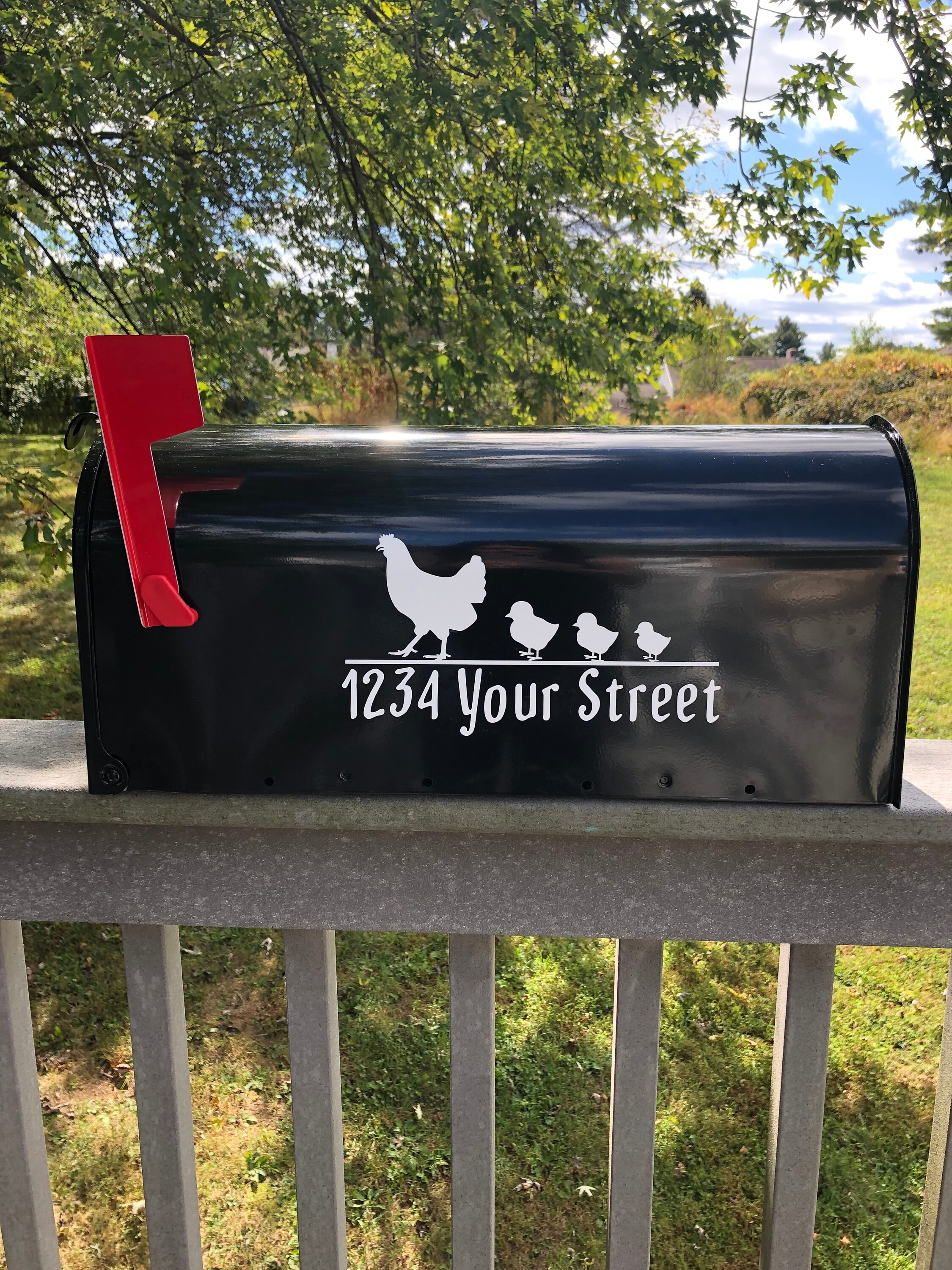Set of Two Vinyl Mailbox Decal Chicken Mailbox Decal Mailbox - Etsy Israel