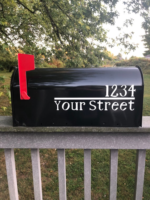 Custom Mailbox Decals With Street Address & Street Name