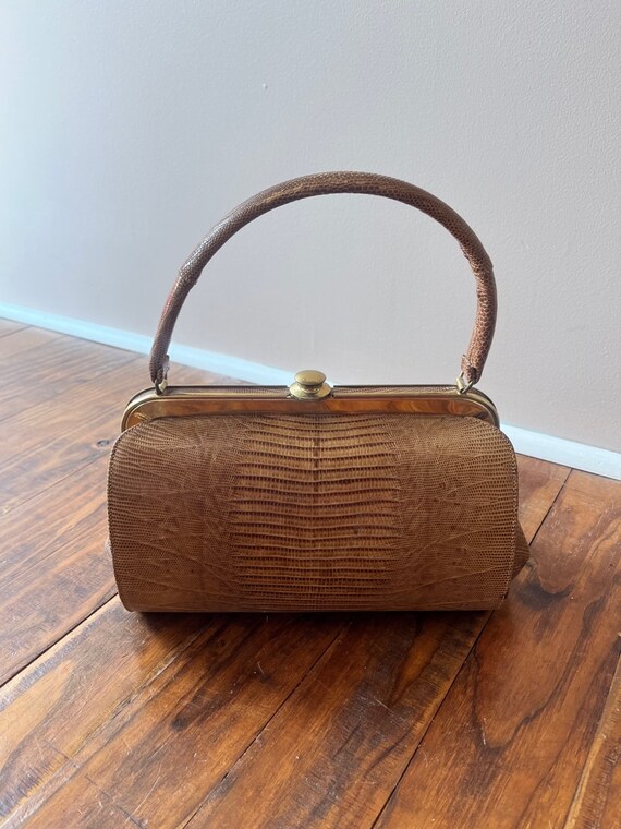 Vintage Bellestone Reptile Skin Handbag. Excellen… - image 6