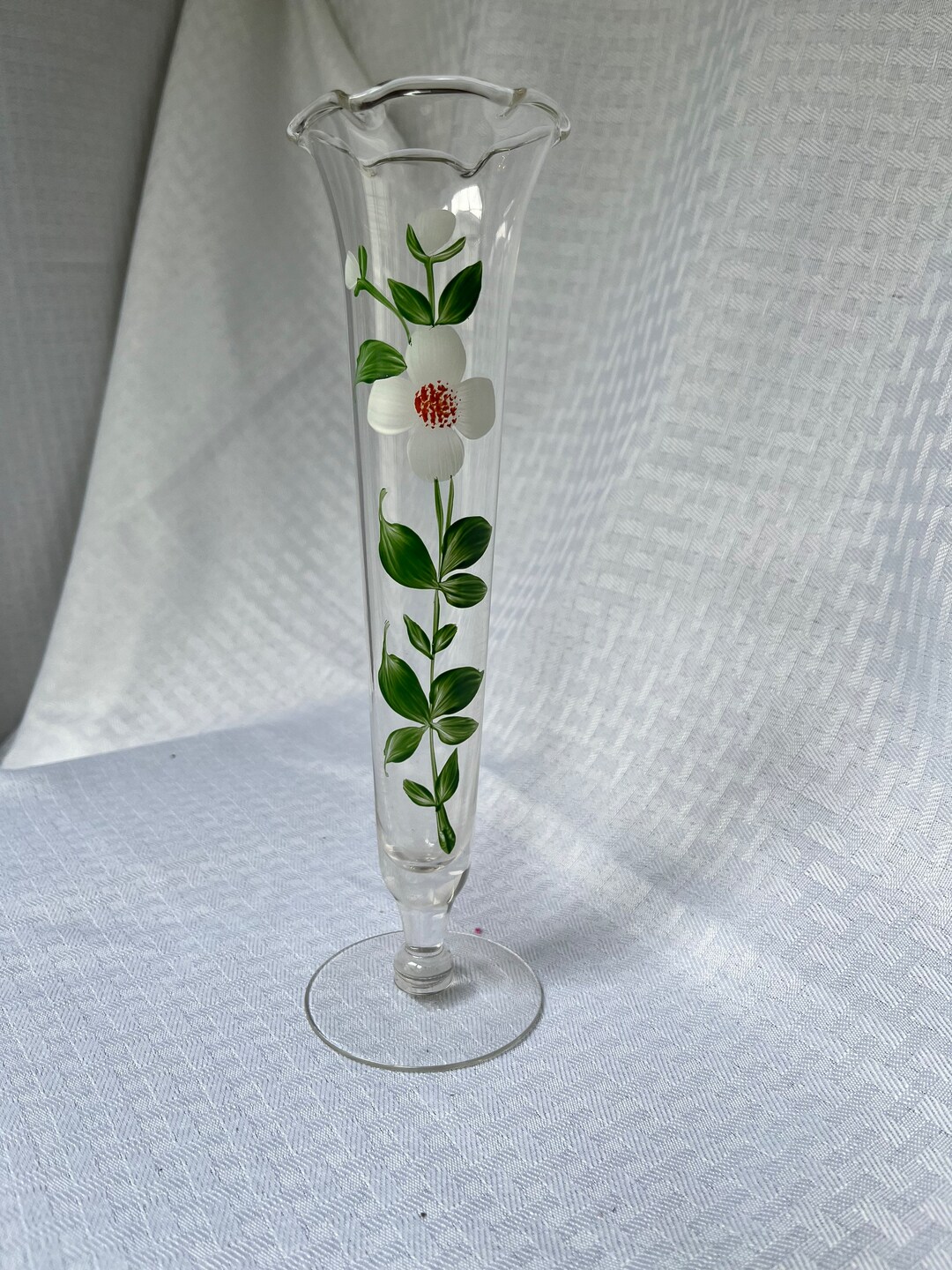 Vintage Hand Painted Bud Vase | Spring Decor - Etsy