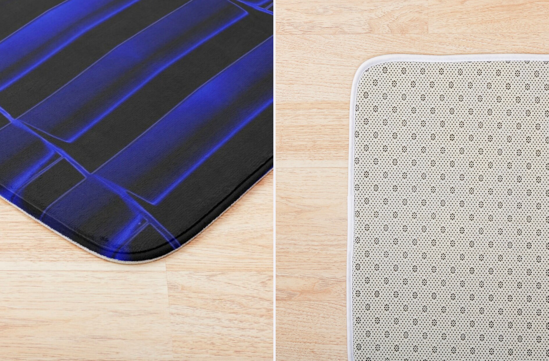 Black Shower Curtain Royal Blue Shower Curtain Geometric Art Etsy