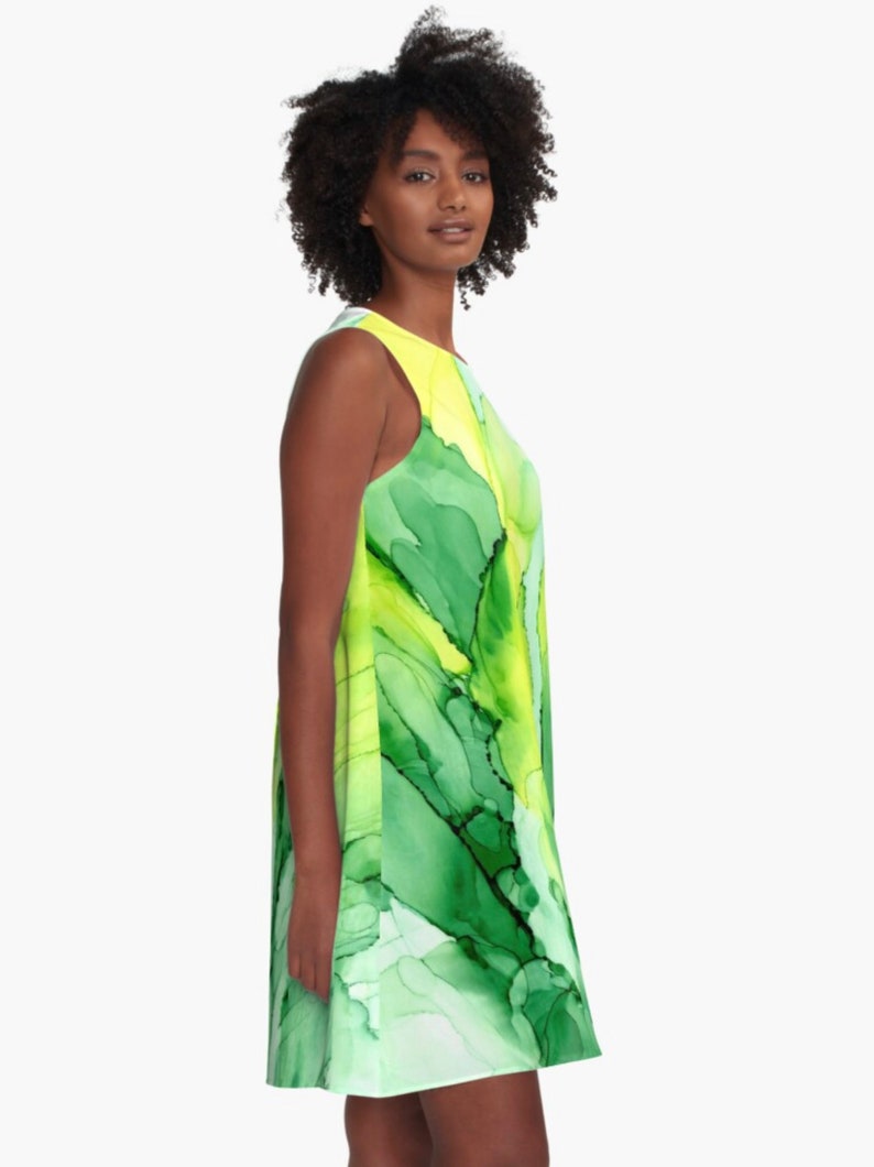 Light Sleeveless Shift Beach Cover Up Flower Pattern Aline Dress Women/'s Tunic Dress XS S M L XL 2XL Painted Floral Print Summer Dress