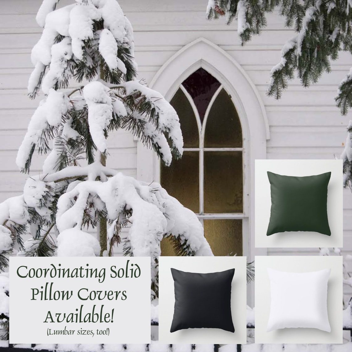 Winter Pillow Cover Snow Pillow Cover Rustic Home Decor Etsy