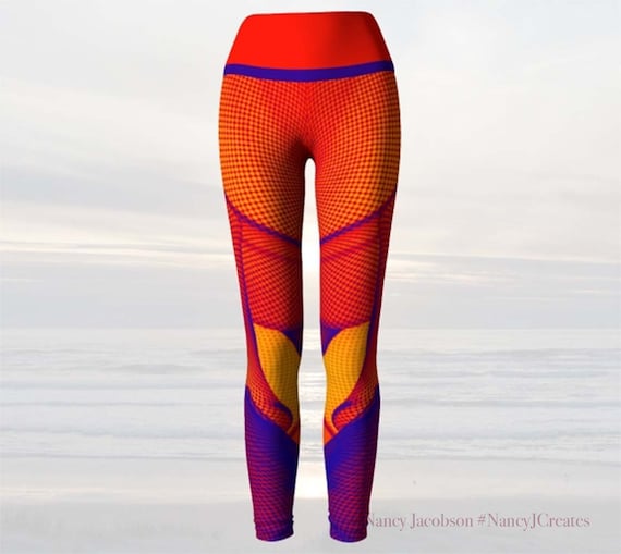 bright colored yoga pants
