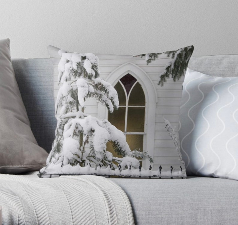 Winter Pillow Cover Snow Pillow Cover Rustic Home Decor Etsy