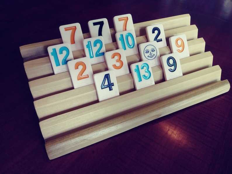 Premium Domino / Rummikub Rack Set of 4 Etsy