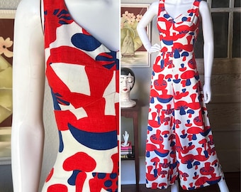 1970-tals vintage Hop-Ins by Barad jumpsuit med svampmönster
