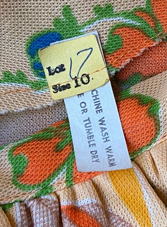 Vintage 1970’s deco lady novelty print maxi dress - image 9