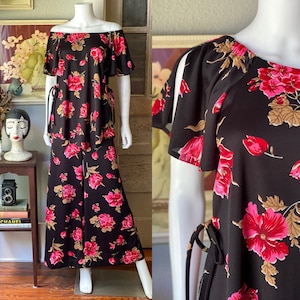 Vintage 1970’s floral print palazzo pant suit