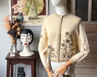 1950’s Vintage Gene Shelly Beaded Cardigan