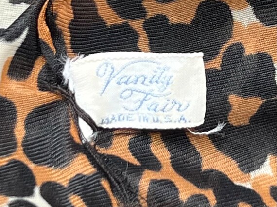 1960’s Vintage Vanity Fair Leopard Print Gown Wit… - image 8