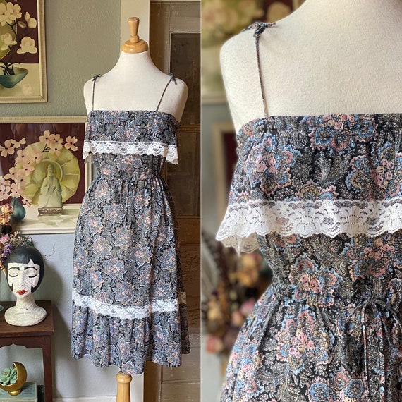 1970's prairie style sundress