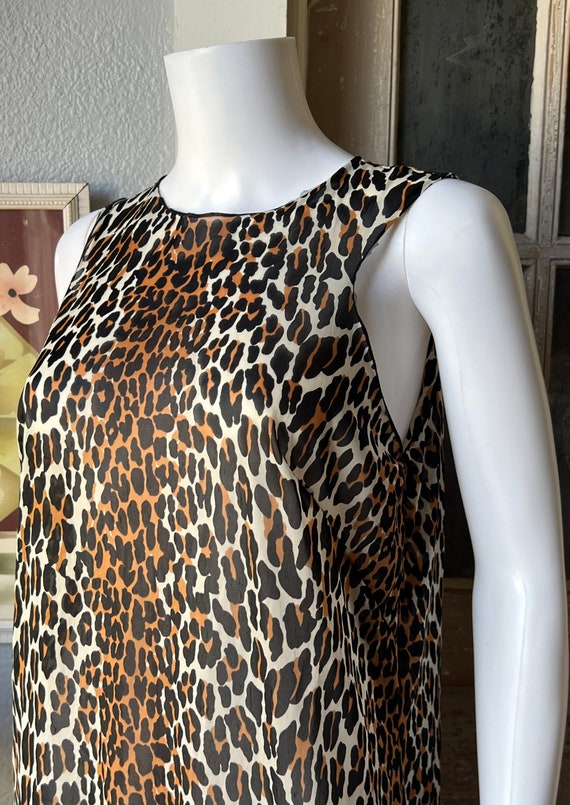 1960’s Vintage Vanity Fair Leopard Print Gown Wit… - image 5