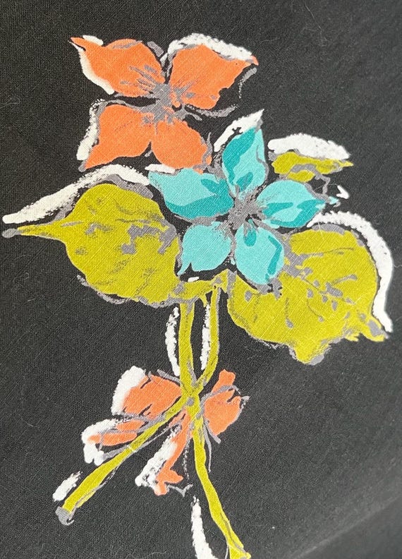 1950’s Vintage Floral/Rose Print Skirt - image 7