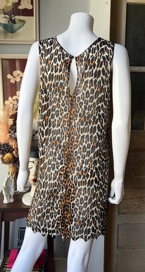 1960’s Vintage Vanity Fair Leopard Print Gown Wit… - image 6