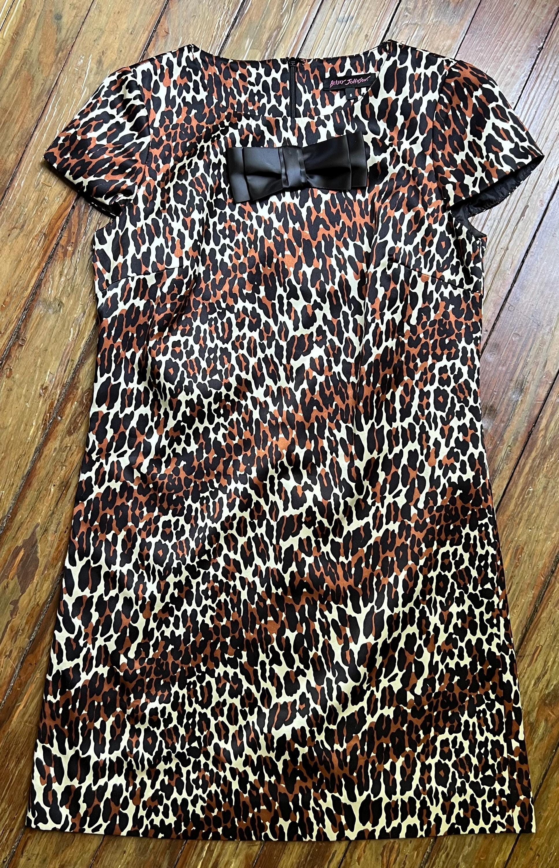 1990's Vintage Betsey Johnson Silk Leopard Print Dress - Etsy 1990's Vintage Betsey Johnson Silk Leopard Print Dress - Etsy