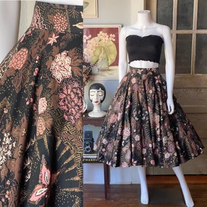 1950’s Vintage hand painted butterfly full circle skirt
