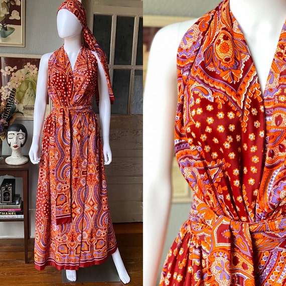 Vintage 1970’s bohemian halter top and wrap skirt