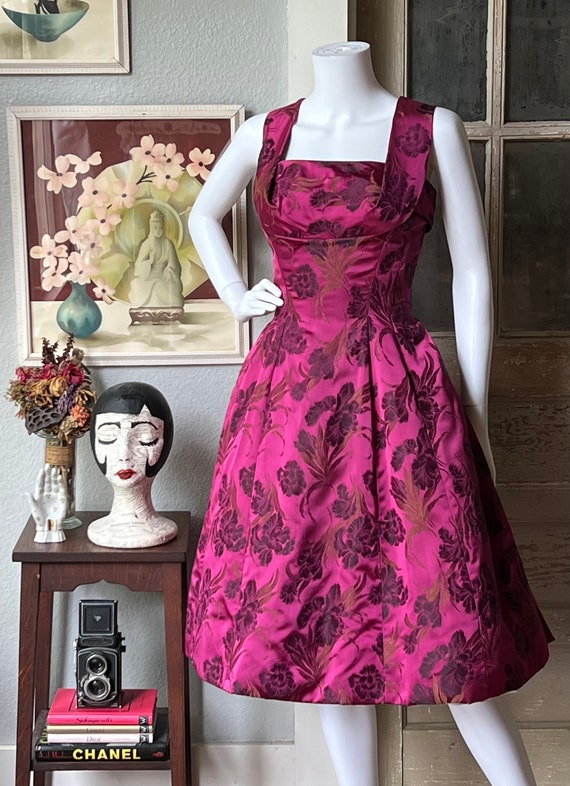 1950’s Pat Sandler For Highlight Brocade Dress - image 2