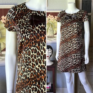 1990’s Vintage Betsey Johnson Silk Leopard Print Dress