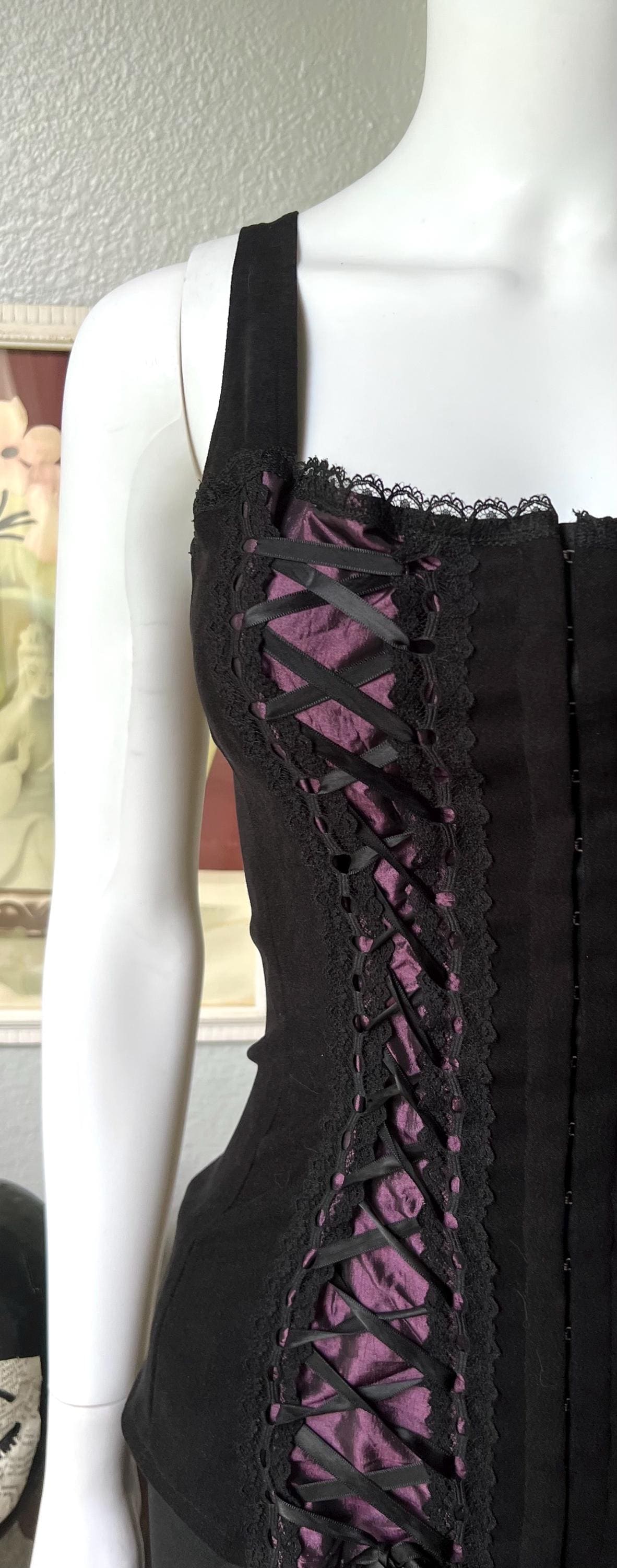 1990's Vintage Morbid Threads Corset Top - Etsy