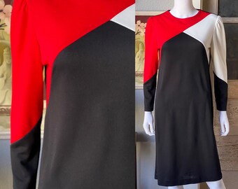 Vintage 1980’s color block shift dress