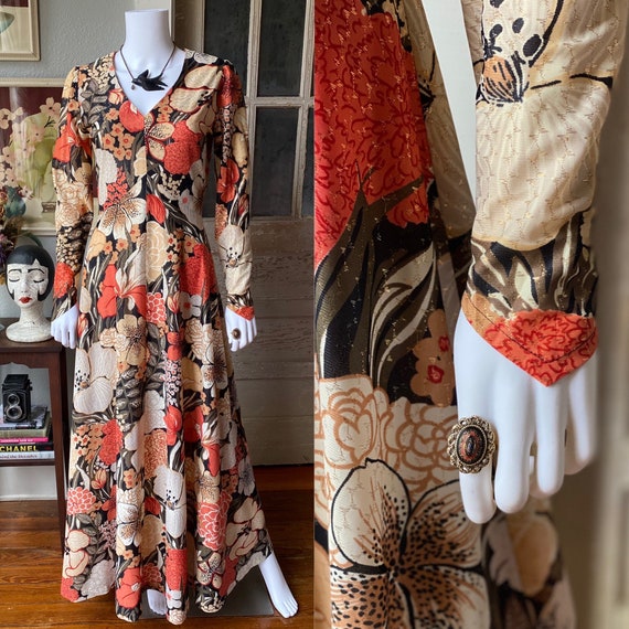 1970’s floral print maxi dress