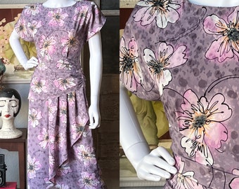 1980’s does 1940’s Vintage Young Edwardian Dress | Size 9/10