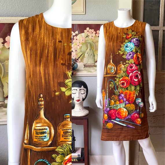 1960’s vintage novelty print sheath dress by It’s… - image 1