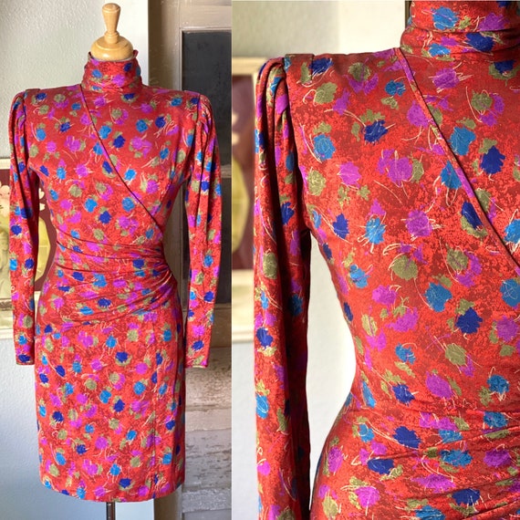 1980’s Emanuel Ungaro avant-garde silk designer dr